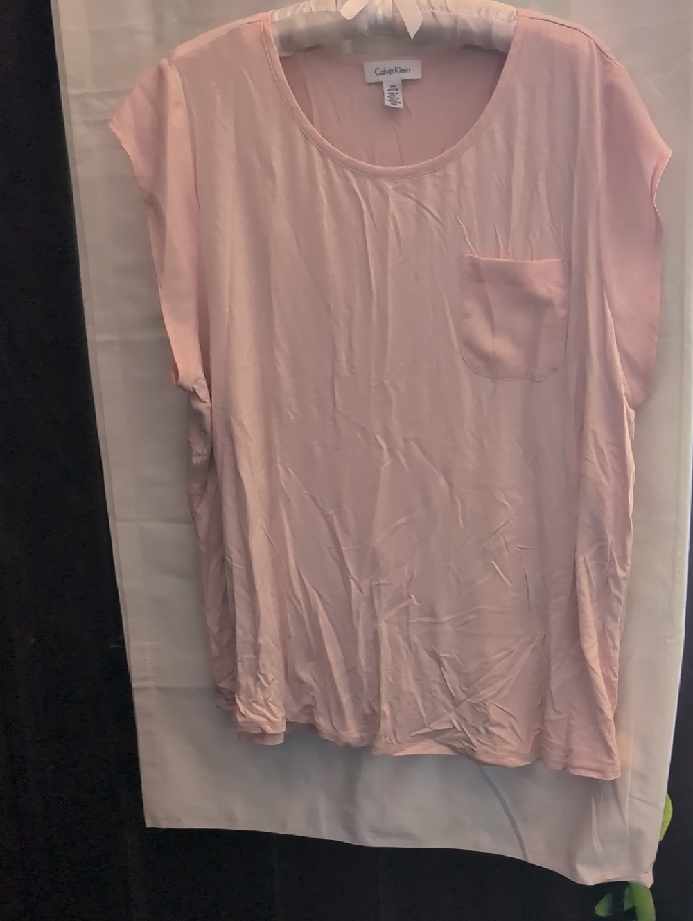 Calvin Klein Light Pink Short Sleeve Tee with Chest Pocket